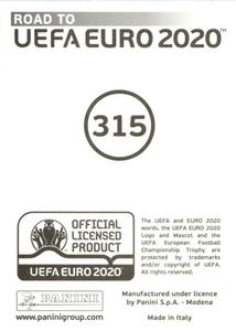 2019 Panini Road to UEFA Euro 2020 Stickers #315 Nemanja Radonjic Back