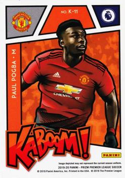 2019-20 Panini Prizm Premier League - Kaboom! #K-11 Paul Pogba Back