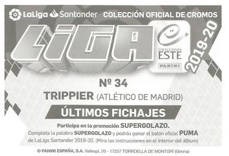 2019-20 Panini LaLiga Santander Este Stickers - Ultimos Fichajes #34 Trippier Back