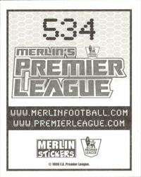 2007-08 Merlin Premier League 2008 #534 Sunderland Home Kit Back