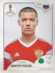 2018 Panini FIFA World Cup: Russia 2018 Stickers (Pink Backs, Made in Brazil) #37 Dmitri Poloz Front