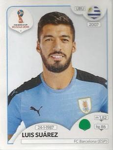 2018 Panini FIFA World Cup: Russia 2018 Stickers (Pink Backs, Made in Brazil) #97 Luis Suarez Front