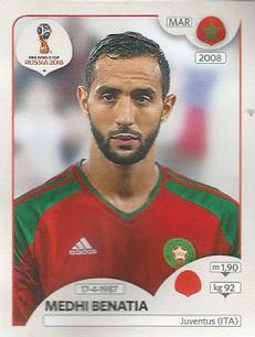 2018 Panini FIFA World Cup: Russia 2018 Stickers (Pink Backs, Made in Brazil) #143 Medhi Benatia Front