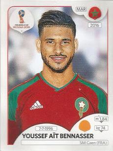 2018 Panini FIFA World Cup: Russia 2018 Stickers (Pink Backs, Made in Brazil) #155 Youssef Ait Bennasser Front
