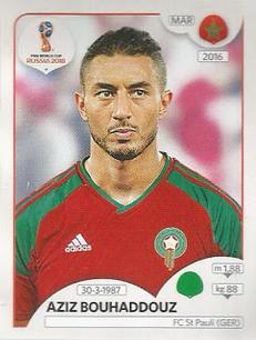 2018 Panini FIFA World Cup: Russia 2018 Stickers (Pink Backs, Made in Brazil) #158 Aziz Bouhaddouz Front