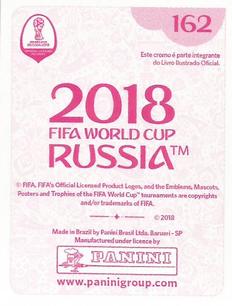 2018 Panini FIFA World Cup: Russia 2018 Stickers (Pink Backs, Made in Brazil) #162 Alireza Beiranvand Back