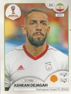 2018 Panini FIFA World Cup: Russia 2018 Stickers (Pink Backs, Made in Brazil) #174 Ashkan Dejagah Front