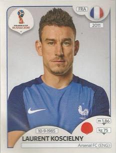 2018 Panini FIFA World Cup: Russia 2018 Stickers (Pink Backs, Made in Brazil) #188 Laurent Koscielny Front