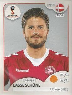 2018 Panini FIFA World Cup: Russia 2018 Stickers (Pink Backs, Made in Brazil) #254 Lasse Schone Front