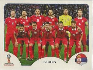 2018 Panini FIFA World Cup: Russia 2018 Stickers (Pink Backs, Made in Brazil) #401 Team Photo Serbia Front