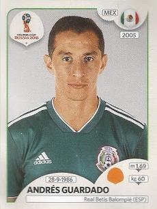 2018 Panini FIFA World Cup: Russia 2018 Stickers (Pink Backs, Made in Brazil) #451 Andrés Guardado Front