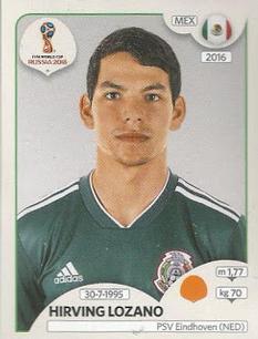 2018 Panini FIFA World Cup: Russia 2018 Stickers (Pink Backs, Made in Brazil) #455 Hirving Lozano Front