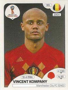 2018 Panini FIFA World Cup: Russia 2018 Stickers (Pink Backs, Made in Brazil) #506 Vincent Kompany Front