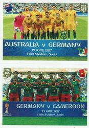 2018 Panini FIFA 365 Stickers #13a / 13b Australia / Cameroon Front