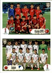 2018 Panini FIFA 365 Stickers #256a / 256b Korea DPR / Japan Front