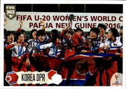 2018 Panini FIFA 365 Stickers #259 FIFA U20 Women's World Cup 2016 Cup Raising Front