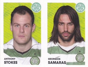 2012 Panini Scottish Premier League Stickers #43 / 44 Georgios Samaras / Anthony Stokes Front