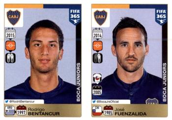 2015-16 Panini FIFA 365 The Golden World of Football Stickers #93 / 94 Rodrigo Bentancur / José Fuenzalida Front