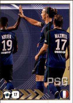 2015-16 Panini FIFA 365 The Golden World of Football Stickers #448 Paris Saint-Germain PSG Front