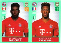 2020 Panini FIFA 365 Grey #165 Alphonso Davies / Kingsley Coman Front