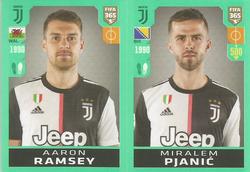 2020 Panini FIFA 365 Grey #241 Aaron Ramsey / Miralem Pjanić Front