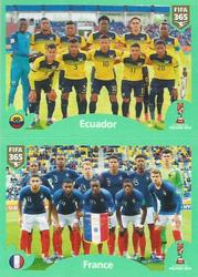 2020 Panini FIFA 365 Blue #417 Ecuador / France Front