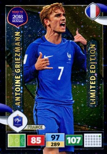 2017 Panini Adrenalyn XL Road to 2018 World Cup - XXL Limited Edition #NNO Antoine Griezmann Front