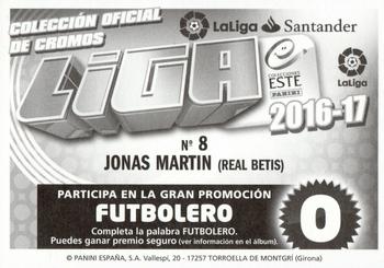 2016-17 ESTE Spanish Liga #169 Jonas Martin Back