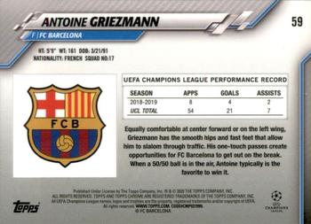 2019-20 Topps Chrome UEFA Champions League #59 Antoine Griezmann Back