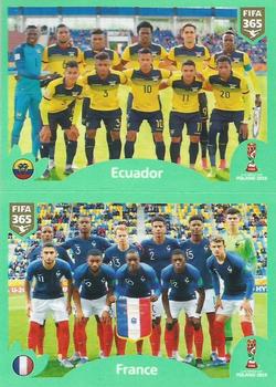 2020 Panini FIFA 365 Blue - 442 Sticker Version #411 Ecuador / France Front