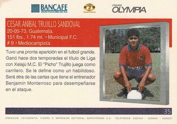 1997 Comunicaciones FC Municipal CSD Bancafe Tv7 Olympia #35 César Trujillo Back