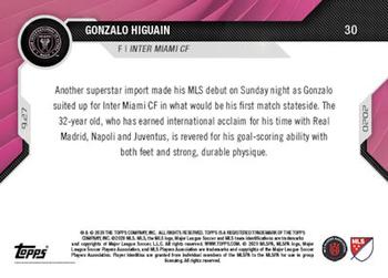 2020 Topps Now MLS #30 Gonzalo Higuain Back