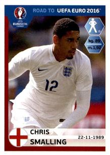 2015 Panini Road to UEFA Euro 2016 Stickers #68 Chris Smalling Front