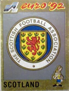 1992 Panini Euro '92 Stickers #142 Scotland Association Badge Front