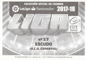 2017-18 Panini LaLiga Santander Este Stickers #17 Escudo Back
