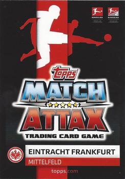 2019-20 Topps Match Attax Bundesliga Action #493 Mijat Gacinovic Back