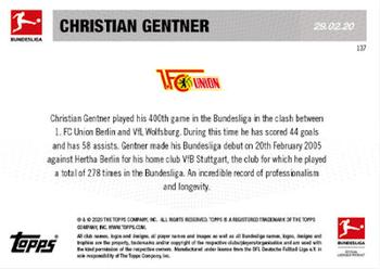 2019-20 Topps Now Bundesliga English #137 Christian Gentner Back