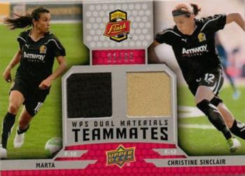 2011 Upper Deck MLS - WPS Teamates Dual Materials #TW-MS Marta / Christine Sinclair Front