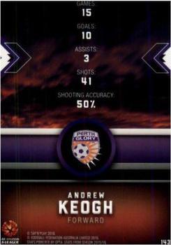 2016-17 Tap 'N' Play Football Australia - Silver Parallel #143 Andrew Keogh Back