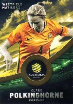 2016-17 Tap 'N' Play Football Australia - Gold Parallel #37 Clare Polkinghorne Front