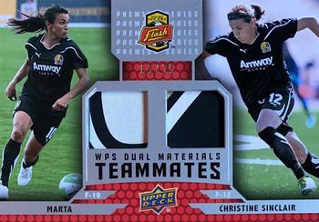 2011 Upper Deck MLS - WPS Teammates Dual Materials Premium Series #TW-MS Marta / Christine Sinclair Front