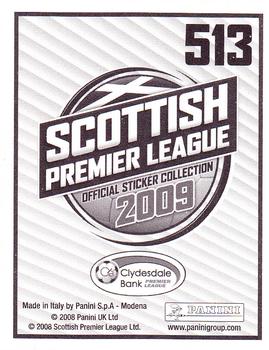 2009 Panini Scottish Premier League Stickers #513 Club Captains Back
