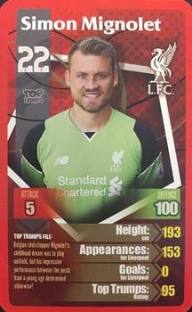 2016-17 Top Trumps Liverpool #NNO Simon Mignolet Front