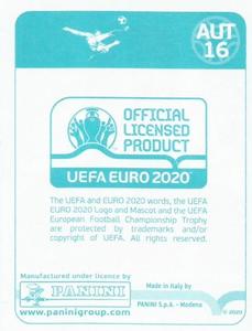 2020 Panini UEFA Euro 2020 International Stickers Preview #AUT16 Maximilian Wober Back