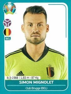 2020 Panini UEFA Euro 2020 International Stickers Preview #BEL8 Simon Mignolet Front