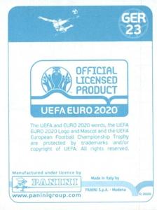2020 Panini UEFA Euro 2020 International Stickers Preview #GER23 Julian Brandt Back