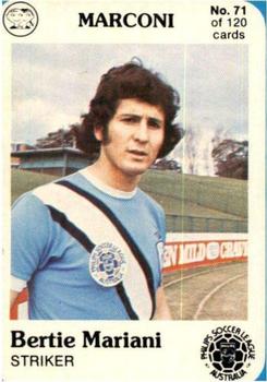 1978 Scanlens Philips Soccer League Australia #71 Bertie Mariani Front