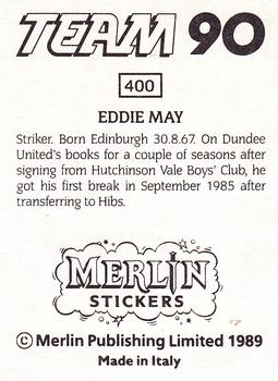 1990 Merlin Team 90 #400 Eddie May Back