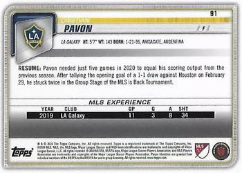 2020 Bowman MLS #91 Cristian Pavon Back
