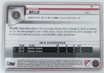 2020 Bowman MLS - Blue #41 George Bello Back